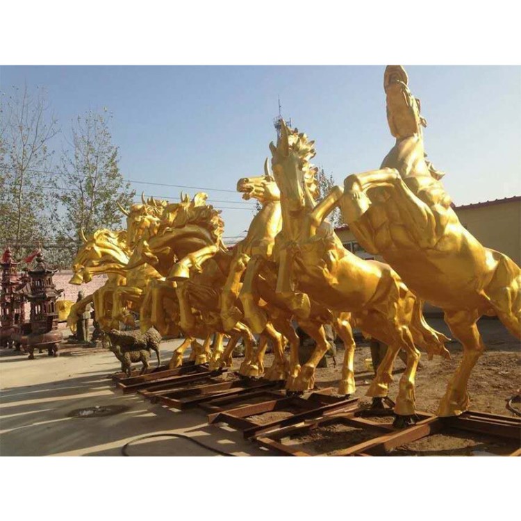 銅馬雕塑  銅雕馬拉車  銅雕八駿 銅雕阿波羅戰(zhàn)車 太陽(yáng)神雕塑