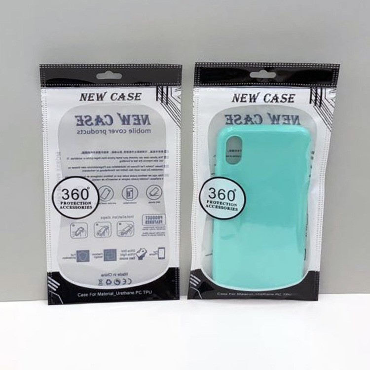 360手機殼包裝袋 現貨半透明印刷手機殼塑料袋 陰陽自封口鎖骨袋
