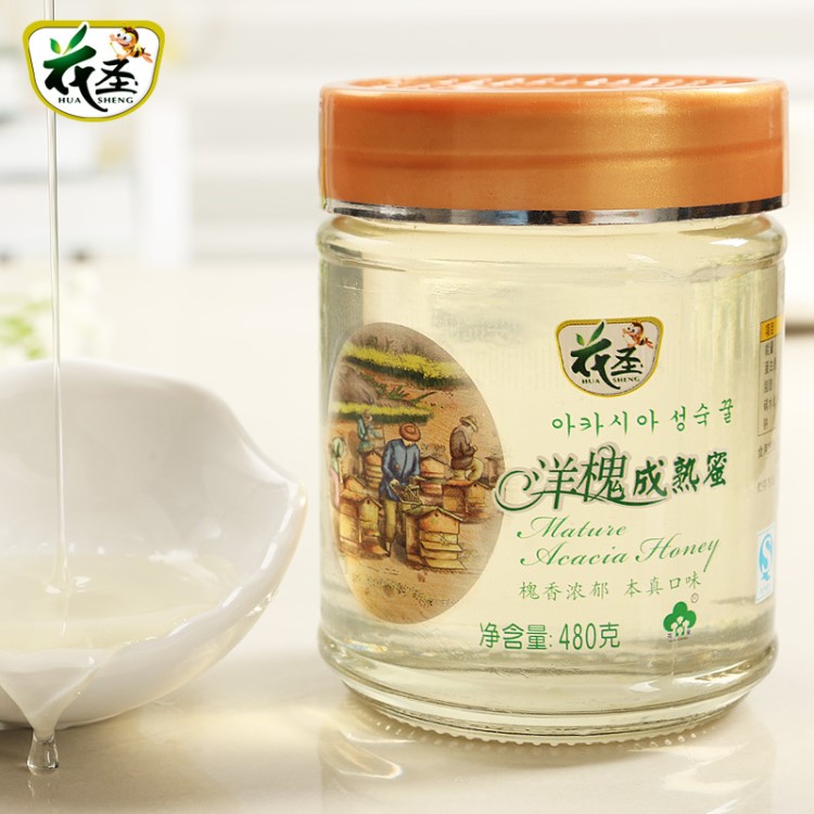 花圣洋槐蜜成熟蜂蜜480g 一件代發(fā)源頭廠家OEM品牌代加工貼牌定制