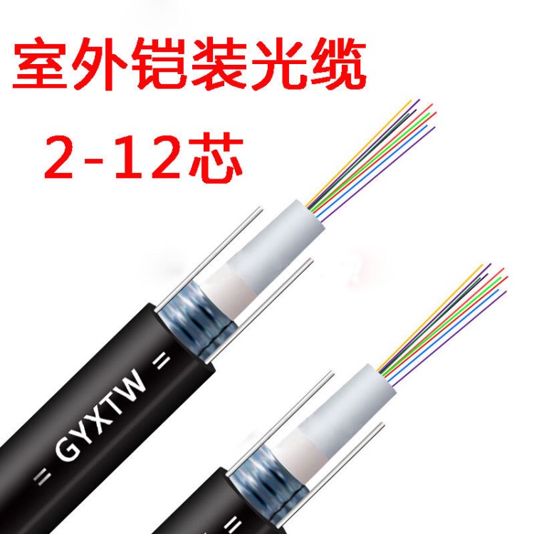 廠家直銷 GYXTW 4芯單模光纖光纜 室外中心束管式 帶鎧裝通訊電纜