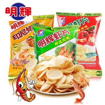 明輝20*60g原味印尼蝦片 膨化食品休閑零食 可OEM