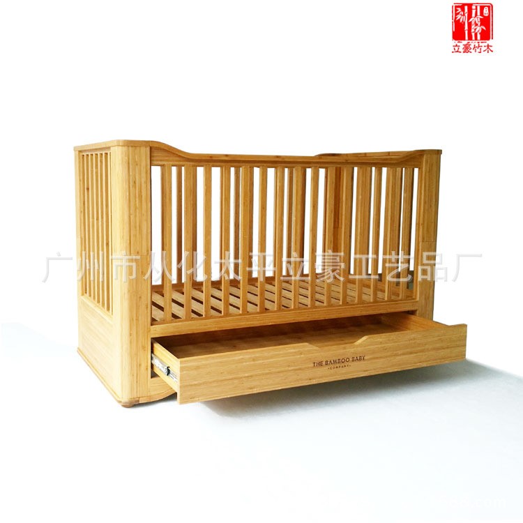 簡歐式兒童床竹木家具板材竹制嬰兒床綠色環保漆竹床定制廠家批發