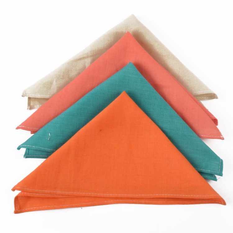 西服口袋巾 棉麻糖果色小方巾結婚晚宴禮服胸巾 廠家定制款