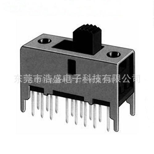 22*9.4帶安裝孔立式三段SS43D01撥動開關 16針腳