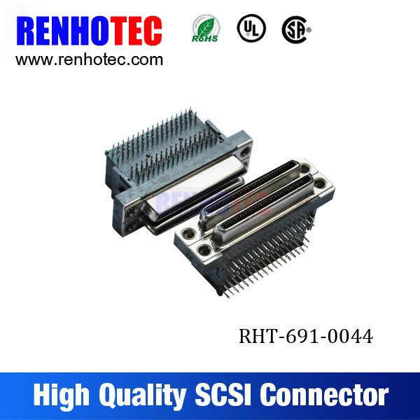特制雙層SCSI 50PIN/50PIN鉚合間距為19。05MM連接器