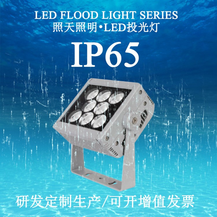 新品LED防水投光燈 24w30w一束光射燈 樓體廊柱照明壓鑄鋁外殼