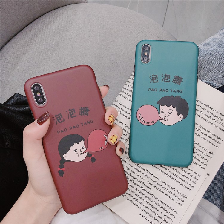 復(fù)古漫畫吹泡泡nex情侶R9plus手機(jī)殼R11s軟R17磨砂X7/X23/R15X21i