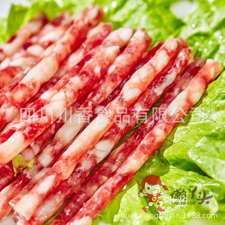 廣味小香腸火鍋食材燒烤串串常備懶丫頭廣式香腸細臘腸甜味90g/袋