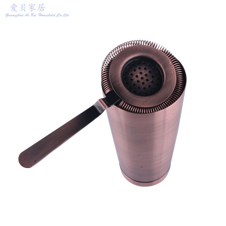 廠家直銷(xiāo)酒吧雞尾酒電鍍咖啡色過(guò)濾器調(diào)酒師不銹鋼調(diào)酒過(guò)濾勺