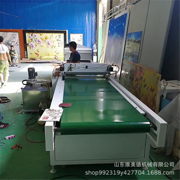 UV高光淋涂機(jī)光油設(shè)備輥涂生產(chǎn)線光澤度高不起泡瓷磚淋幕機(jī)