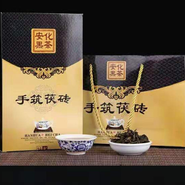 湖南特產(chǎn)安化黑茶金花茯磚茶批發(fā)安化黑茶葉批發(fā)陳年茯茶1KG