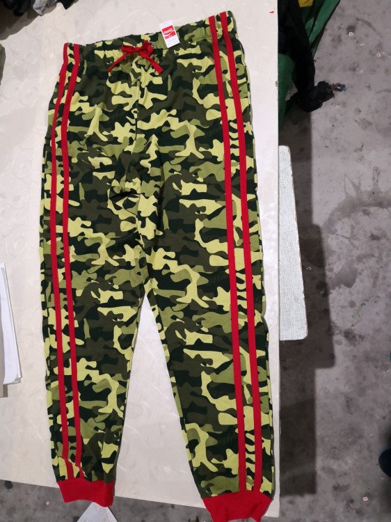 外貿(mào)原單女士休閑褲迷彩印花小腳螺紋口毛圈棉寬松舒服明星同款