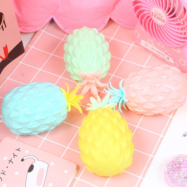 創(chuàng)意款減壓玩具 菠蘿造型捏捏樂玩具發(fā)泄球水果捏不破摔解壓禮物T