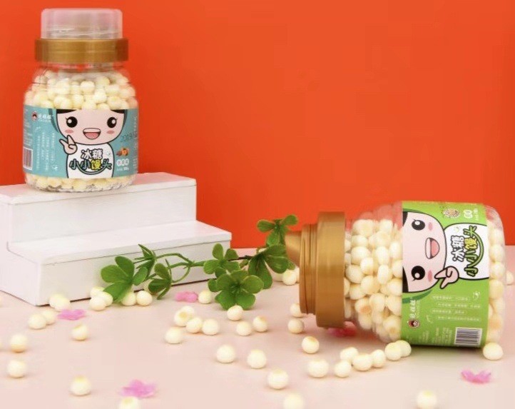 批发供应晓姐姐零辅食无盐冰糖小小馒头100克每罐原味奶豆