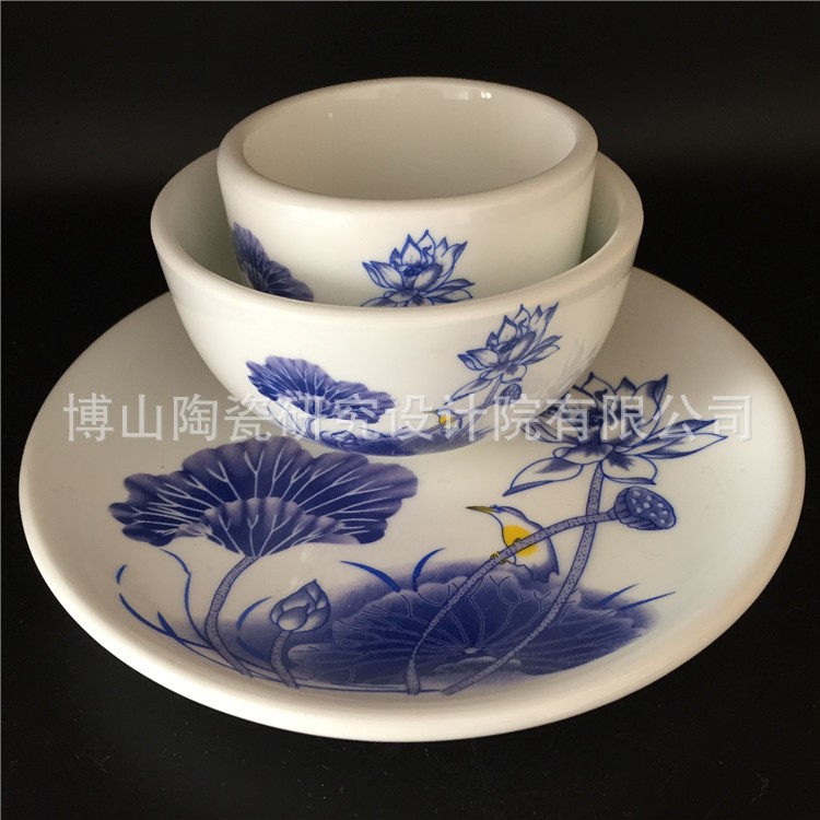 廠家生產陶瓷消毒餐具套裝 淄博強化瓷中式加厚盤碗套裝可加logo
