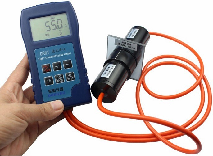 DR81玻璃透光率測試儀便攜式透光率計透光儀塑料薄膜可見光透射率
