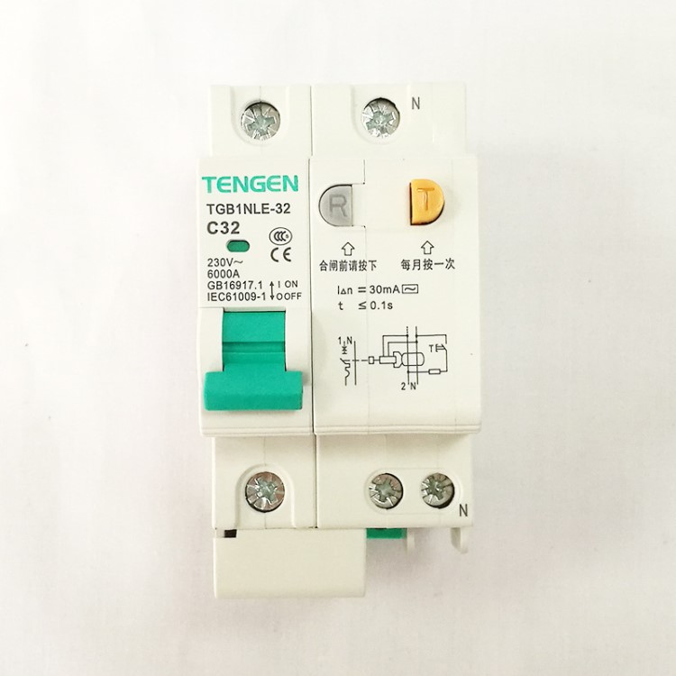 天正漏电断路器 空开TGB1NLE替代DZ47LE 家用断路器开关带保护器