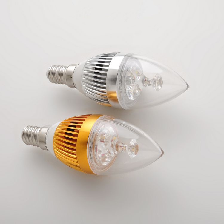 尖泡水晶燈專用E14LED蠟燭燈led燈泡LED3w5w尖泡燈泡