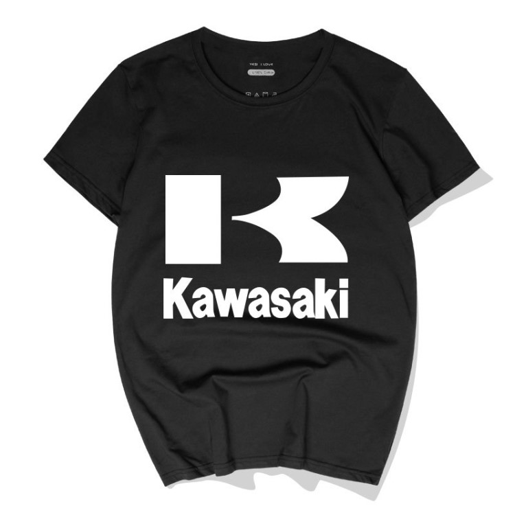 kawasaki 川崎 K logo標(biāo)志 跑車車隊(duì)隊(duì)服 車標(biāo)印花棉 衣服 t恤