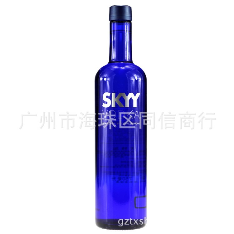 洋酒 深蓝伏特加原味SKYY750ml 蓝天伏特加 批发