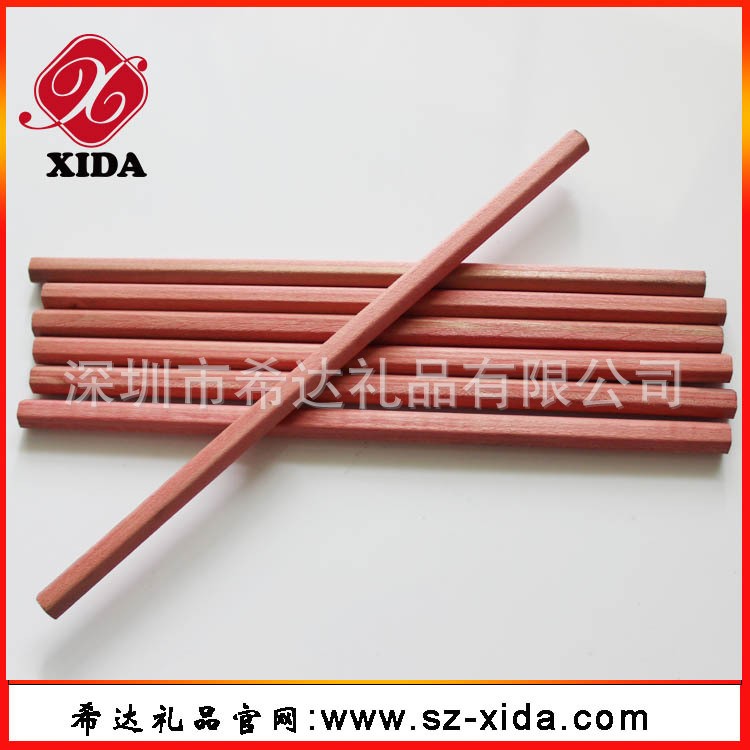 鉛筆廠家定做紅木鉛筆 散裝紅色木頭鉛筆 7英寸節(jié)日禮品鉛筆