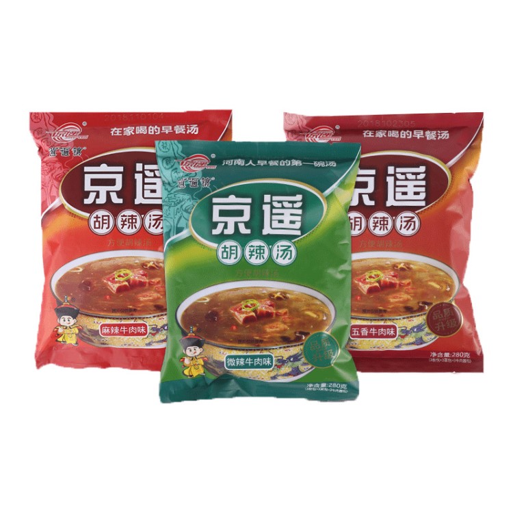 京遙胡辣湯 河南逍遙鎮(zhèn)特產(chǎn) 方便糊辣湯 280g*3包 麻辣微辣五香