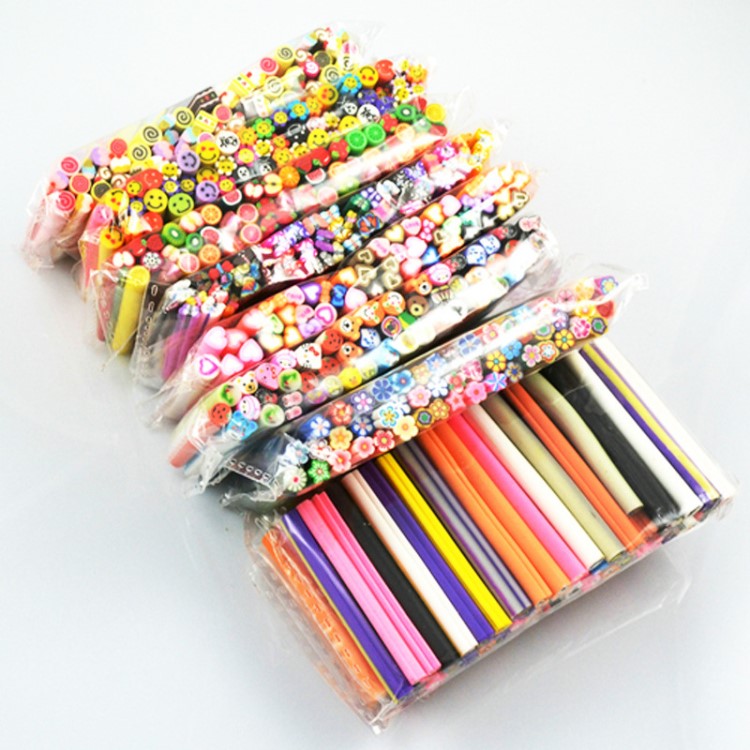 現(xiàn)貨供應(yīng) 美甲飾品批發(fā) 軟陶條棒 指甲貼花 手機DIY配件 50根/包