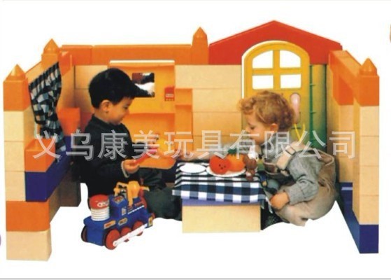 廠家直銷兒童室內(nèi)外大型益智早教游樂設(shè)備構(gòu)建大積木（75件/套）