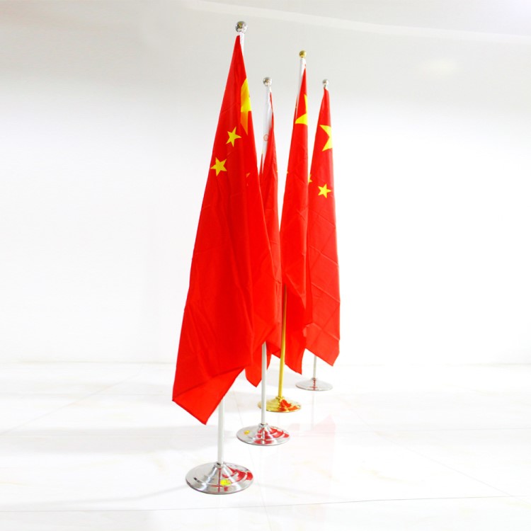办公室厅旗杆会议室内落地国旗旗杆批发定制企业旗 不锈钢伸缩2米