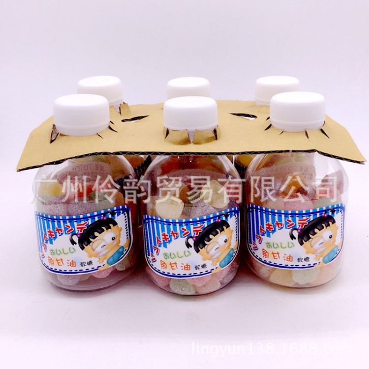 批發(fā)食品 臺(tái)灣味覺(jué)小子 JOJO魚甘油軟糖113克 12罐一組