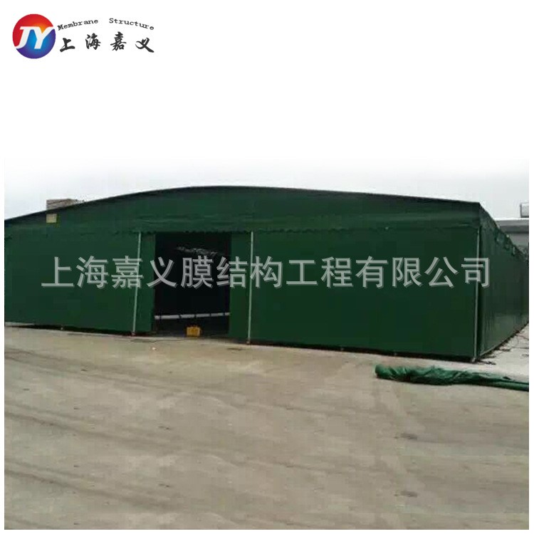 上海廠家供應(yīng)戶外大型移動推拉篷 伸縮折疊移動倉儲車庫推拉棚