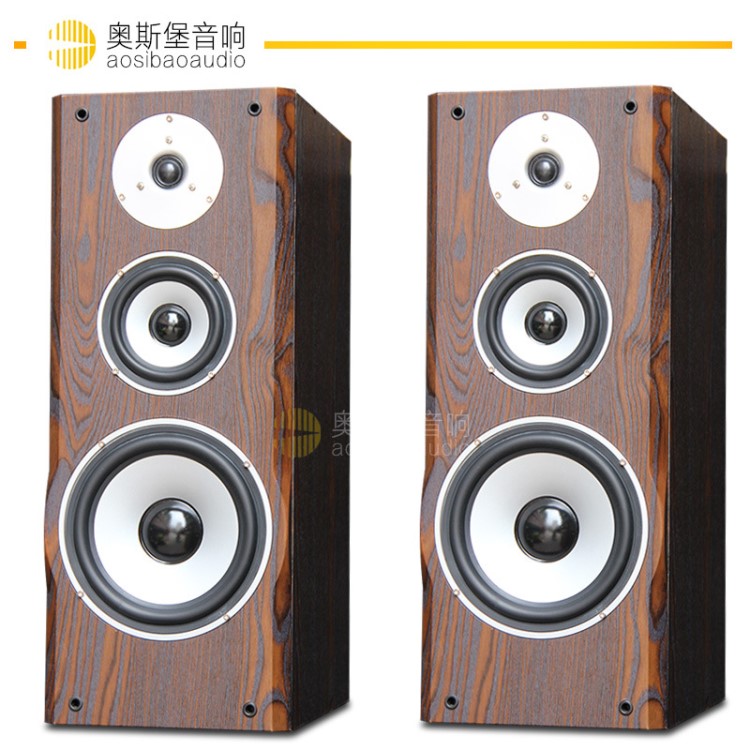 需訂做SP80 8寸 三分頻HIFI音箱發燒 音響絲膜入門級書架音箱對箱