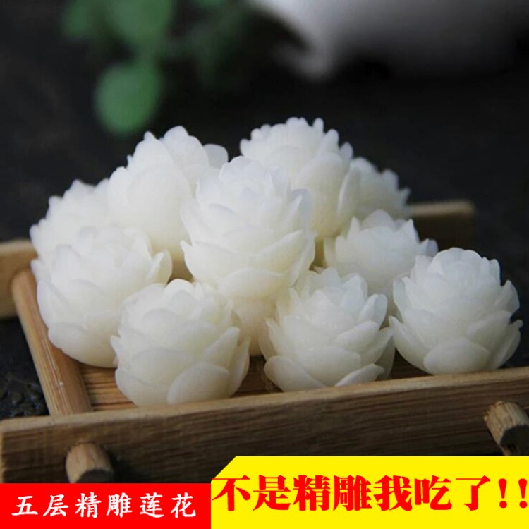 批发 白菩提根五层莲花雕刻饰品 diy手工挂件项链搭配菩提莲花