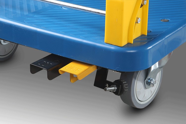 杆式刹车平板推车刹车装置 搬运车小拉车推货车静音小号73*49xfxs