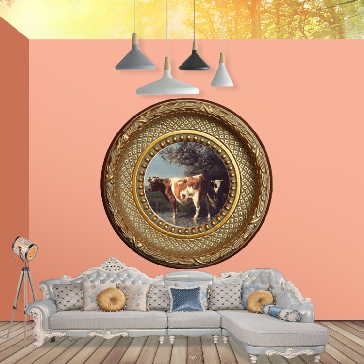 廠家直銷木質(zhì)橢圓油畫(huà)框 衛(wèi)浴化妝婚紗影樓相框 圓形復(fù)古相框批發(fā)