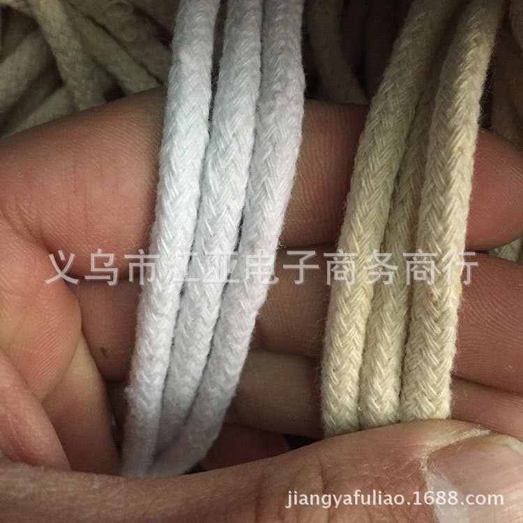 生產6mm包芯棉繩 服裝褲腰繩帽繩專用 手提棉繩打勾頭 上膠頭