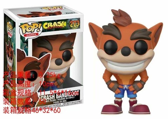 FUNKO POP273古惑狼 公仔模型擺件比利Crash Bandicoot