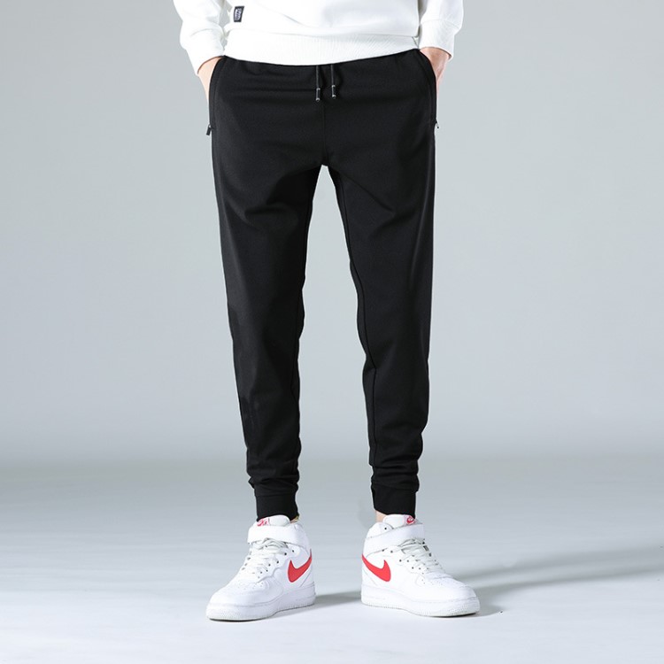 春秋季薄款休闲裤男运动裤束脚裤修身小脚卫裤时尚韩版潮流男裤子