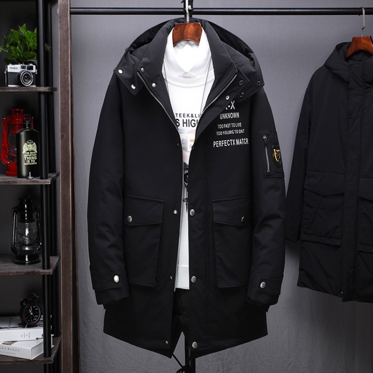 新款青少年羽絨服2019秋冬新款洋氣潮流外穿外套休閑時(shí)尚男孩必選