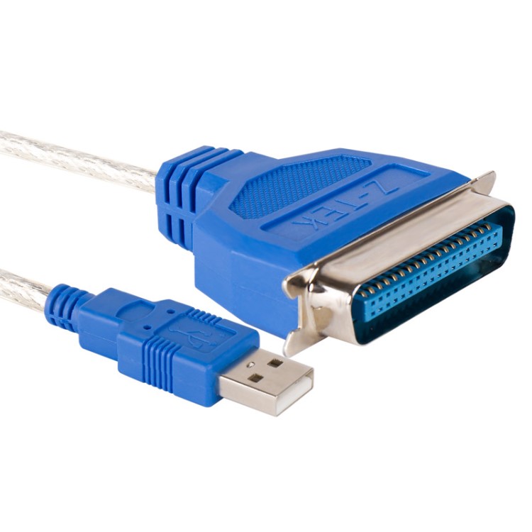 z-tek工廠定制OEM訂單USB轉并口打印線ieee1284標準36接口ZE600