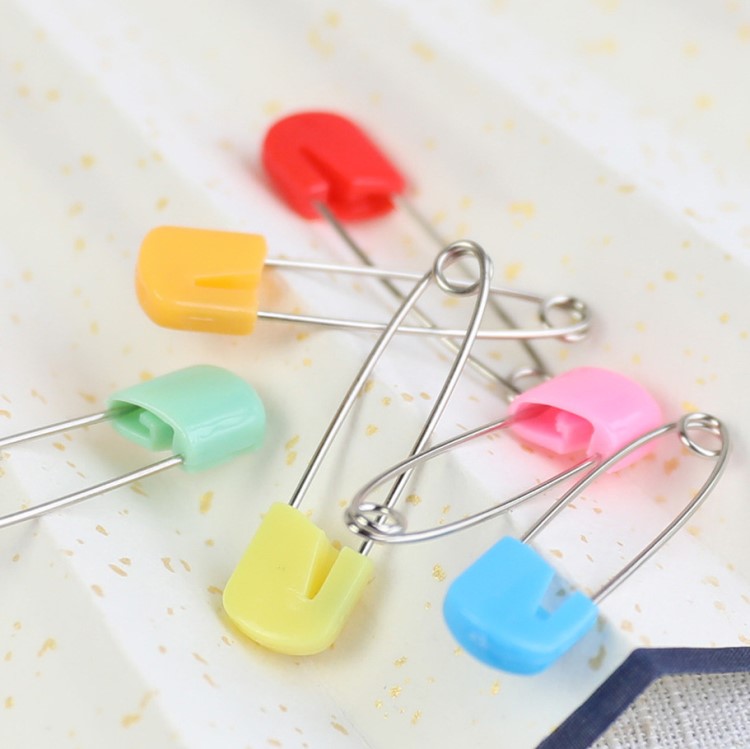 別針嬰兒用不銹鋼面包頭號碼牌保險金屬回形針福袋口水巾扣針