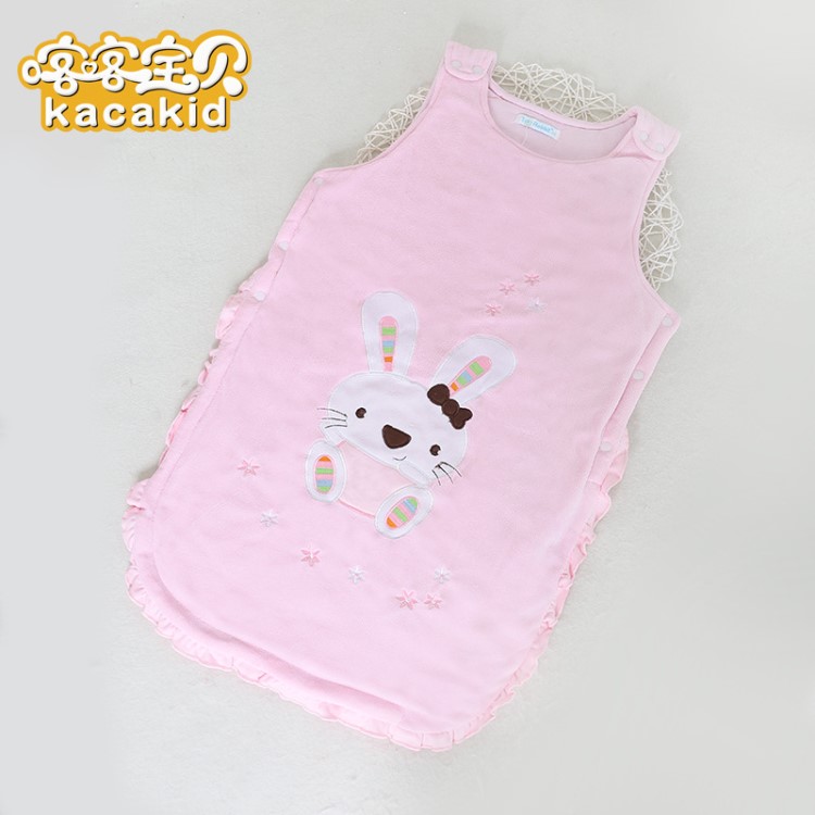 清倉嬰幼兒夾棉睡袋寶寶保暖背心睡袋加厚棉質(zhì)吸汗卡通防踢袋