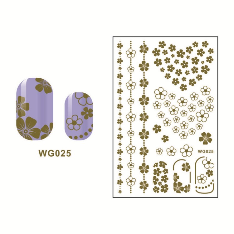 WG25-32Tiebeauty【贴尚美】金属水贴纸 烫金水转印贴花 指甲贴纸