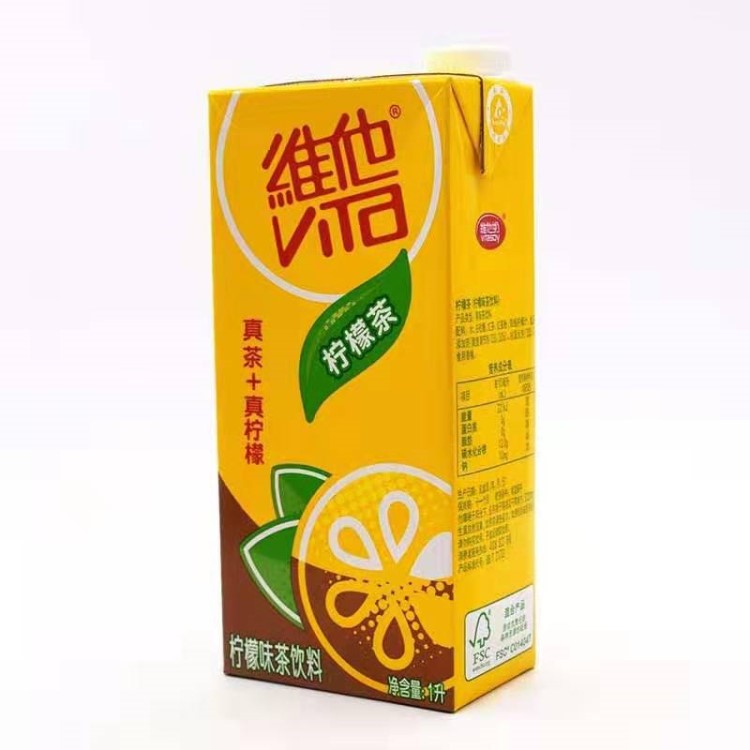 香港品牌 國產(chǎn)維他檸檬茶 大盒家庭餐飲裝 1L升*12盒1箱 廣東包郵