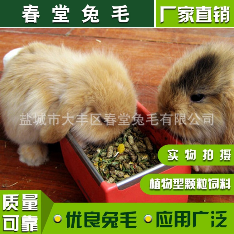 厂家直销植物型高品质兔子饲料长毛兔块长皮肉毛颗粒料