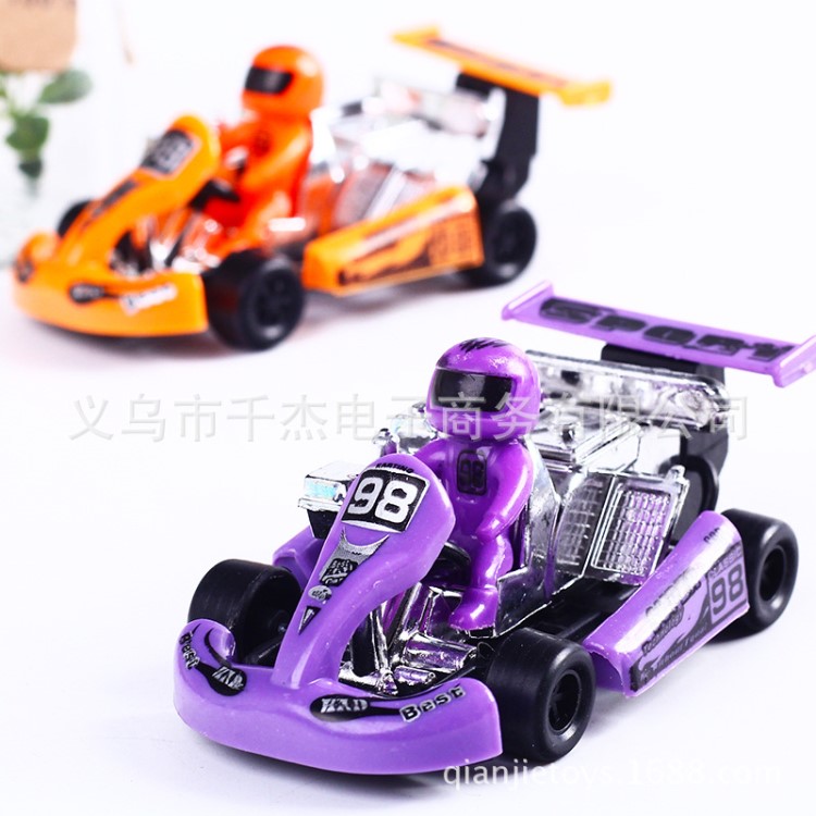 新款仿真賽車卡丁兒童益智玩具批發(fā)贈品汽車地?cái)傌浽椿亓π≤嚐豳u