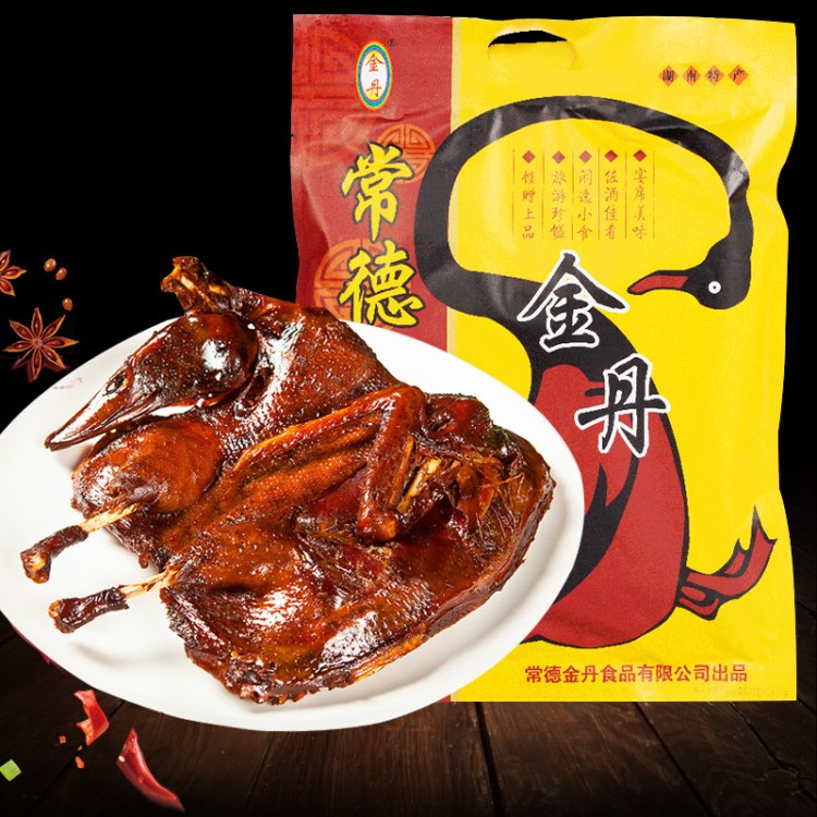 金丹醬板鴨湖南常德特產(chǎn)特辣風(fēng)干香辣手撕全鴨肉零食小吃300g