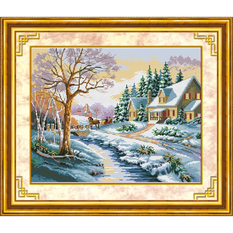 新款十字繡手工套件工藝品禮品cross stitch 瑞雪0664