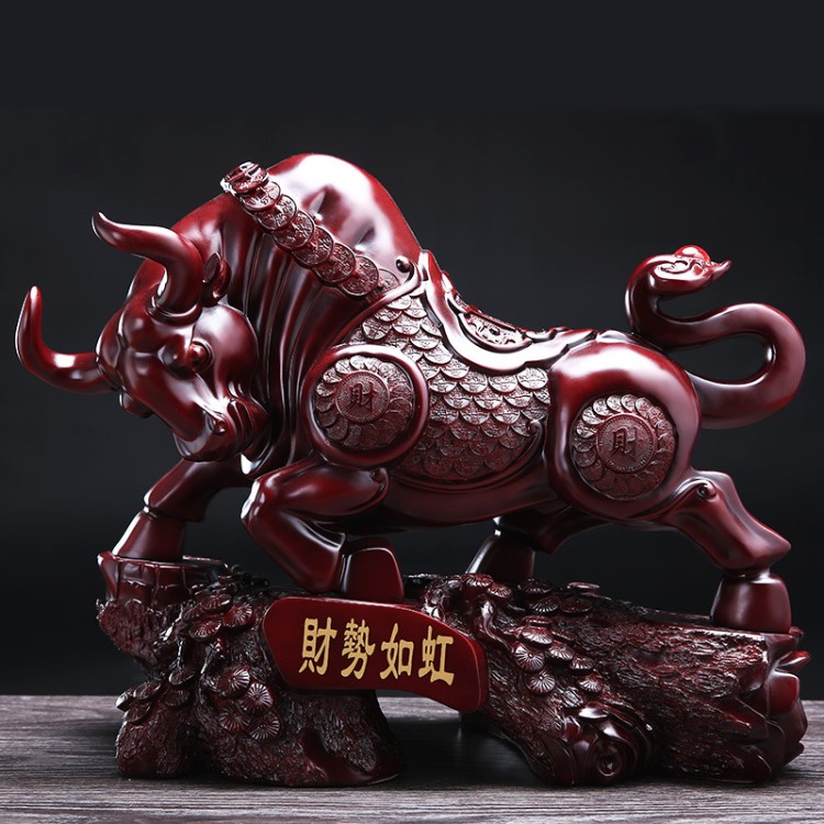 招财风水牛摆件大号办公室桌面老板桌前台装饰品公司店铺开业礼品