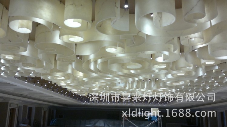 【喜來燈】酒店大堂仿云石云朵吸頂燈祥云吸頂燈工程吸頂燈FBD080